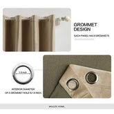 MIULEE Taupe Blackout Velvet Curtains Solid Soft Grommet Thermal Room Darkening Curtains Drapes 2 Panels - Miulee
